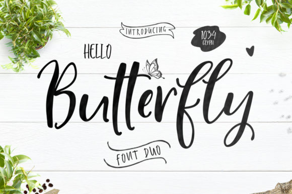 Hello Butterfly Duo Font: A Delicate Script for Editorial Elegance