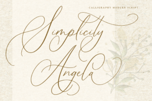 Simplicity Angela: A Modern Script Font for Digital Design